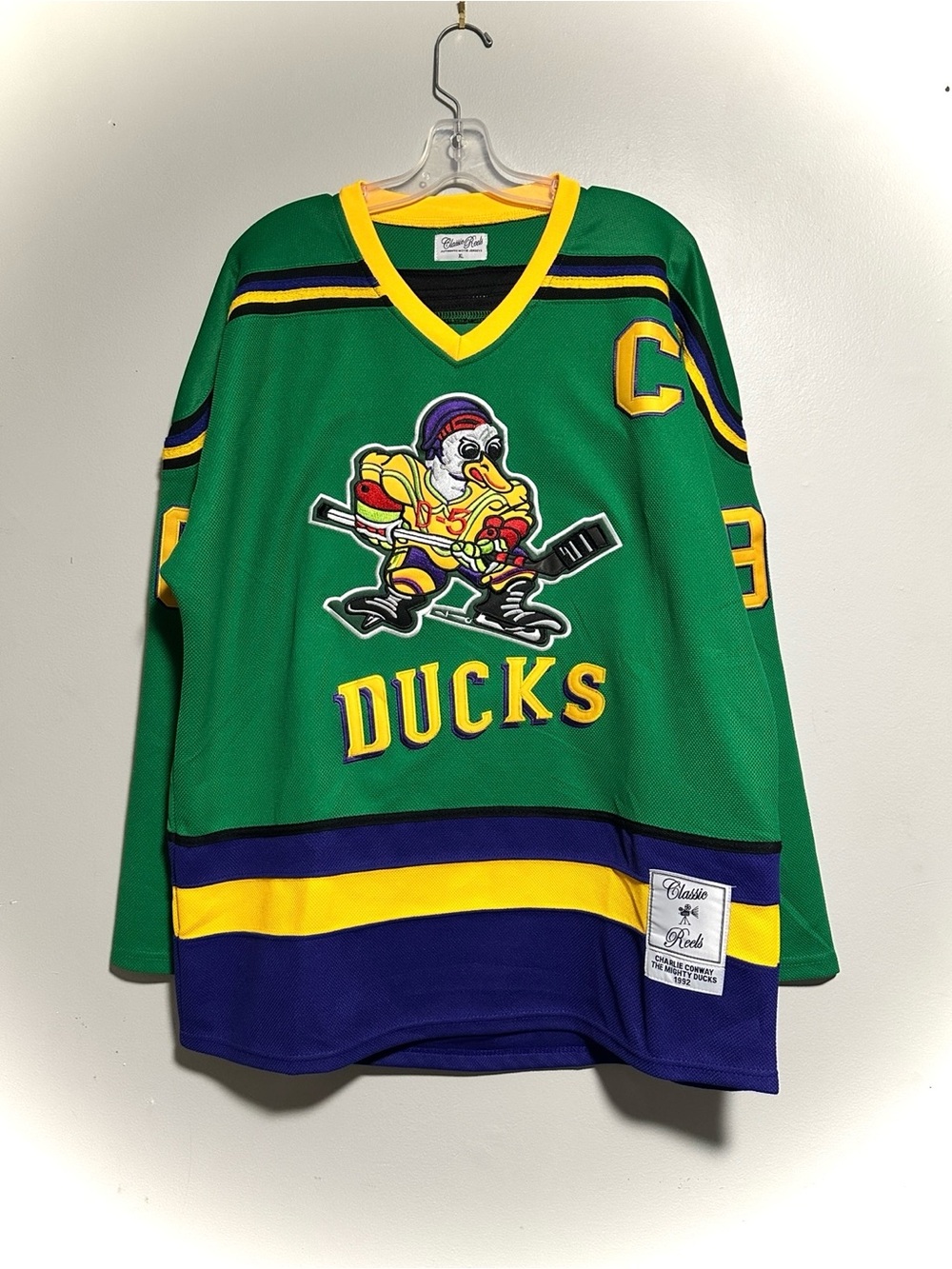 Ducks Vintage Green Hockey Jersey - Classic Pro